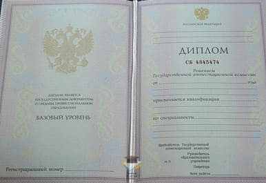 Диплом Колледжа Синергия 2003-2006 годов